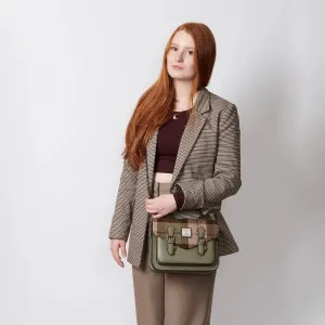 Medium Calton Satchel with Harris Tweed