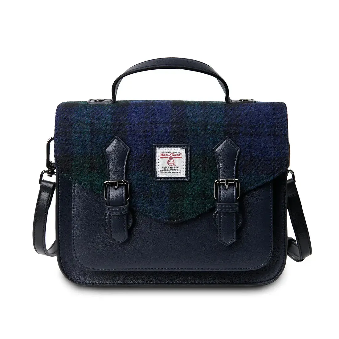 Medium Calton Satchel with Harris Tweed