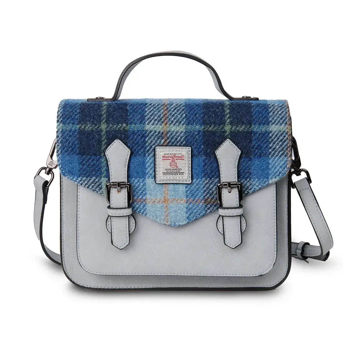 Medium Calton Satchel with Harris Tweed