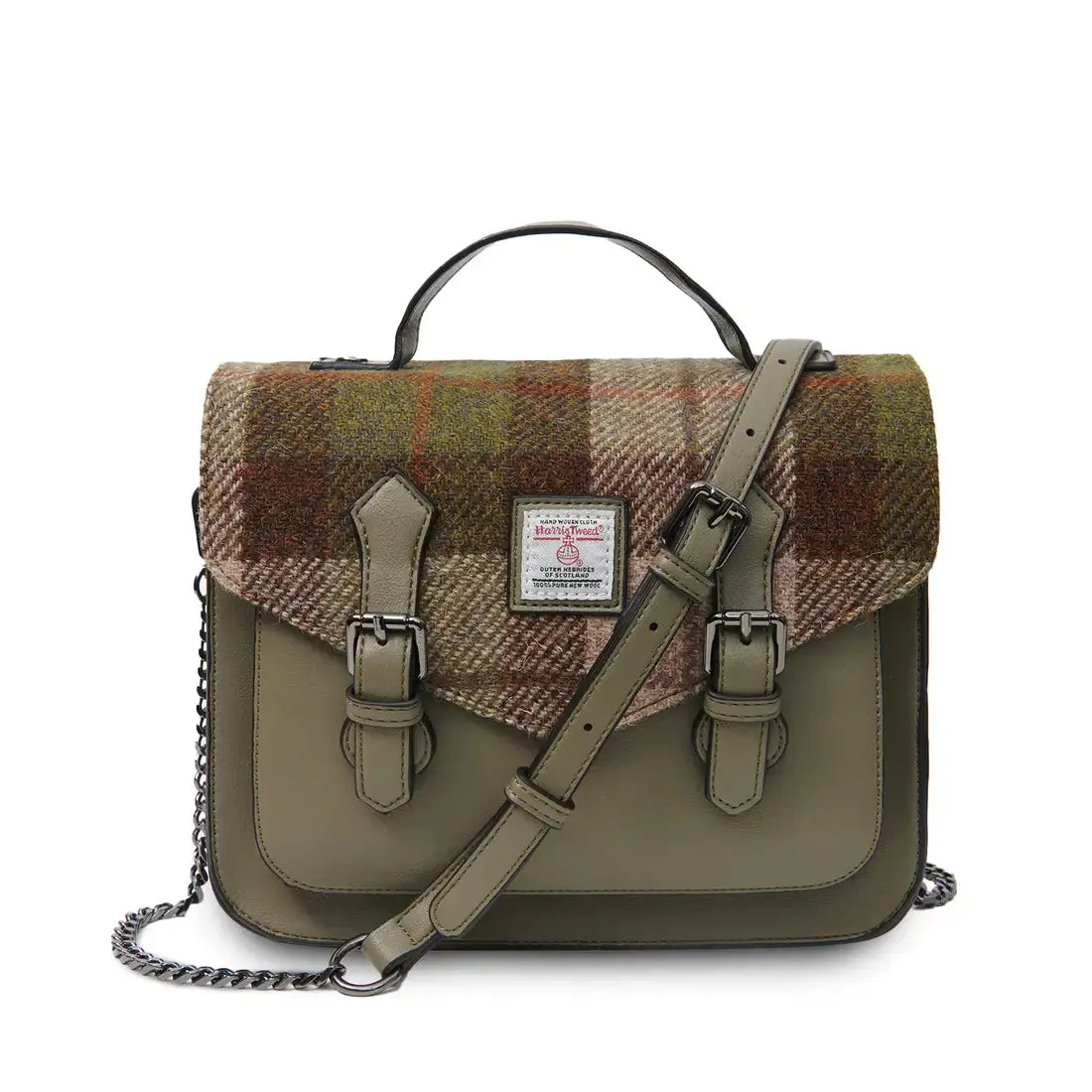 Medium Calton Satchel with Harris Tweed