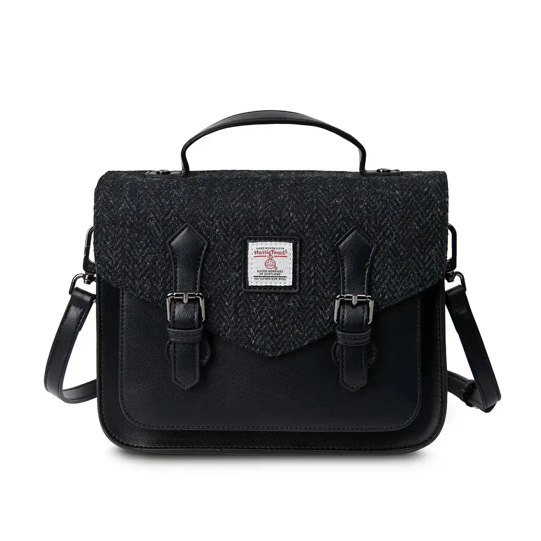 Medium Calton Satchel with Harris Tweed