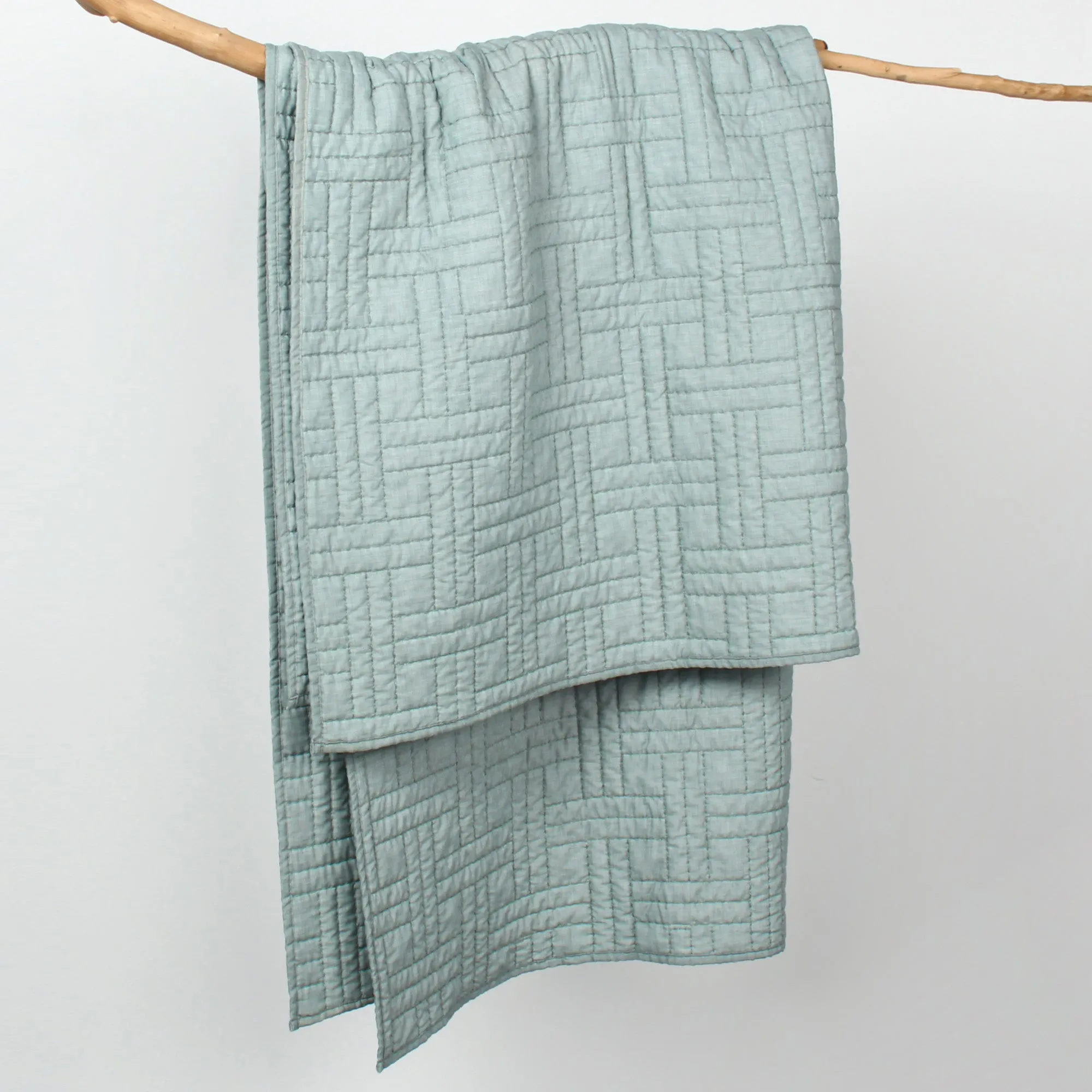 Melange Stitch Quilted Throw