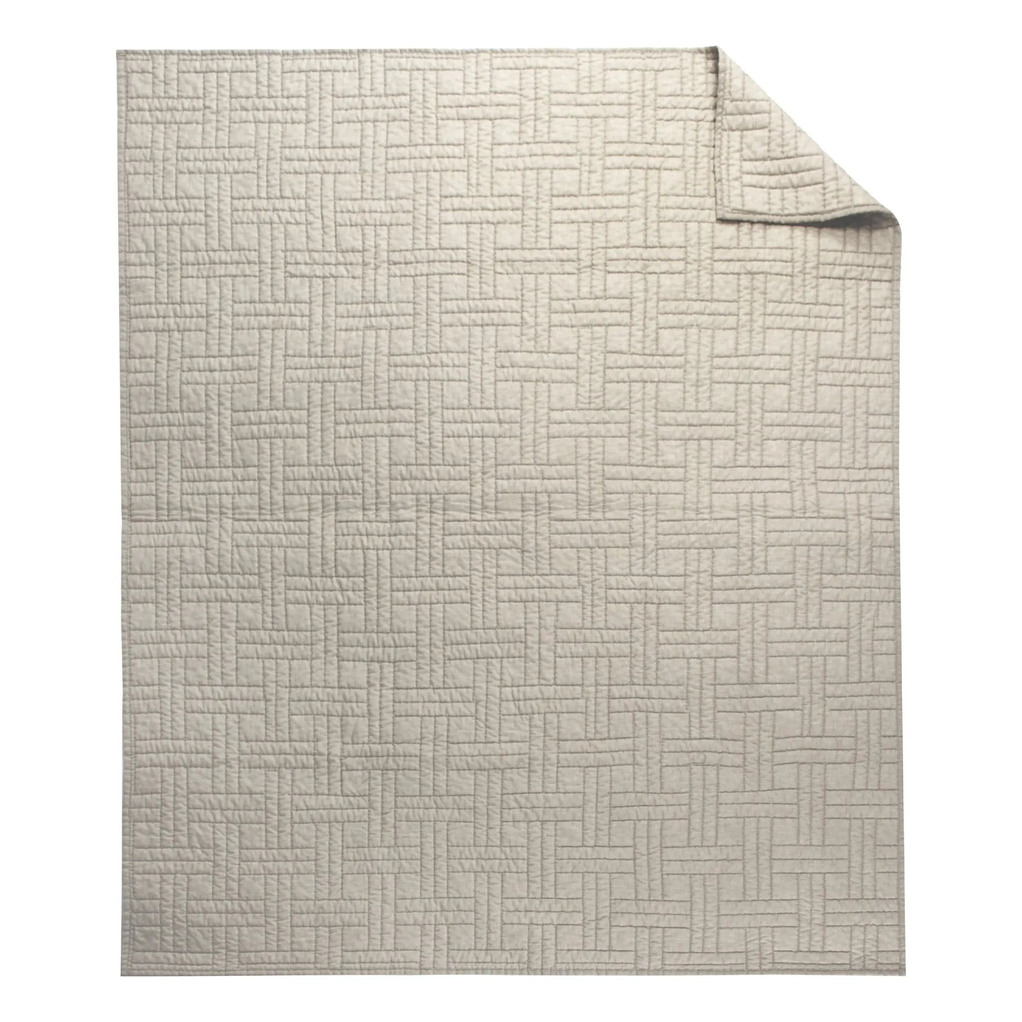 Melange Stitch Quilted Throw