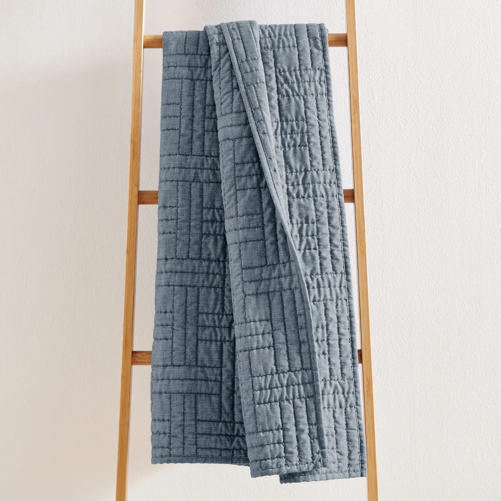 Melange Stitch Quilted Throw