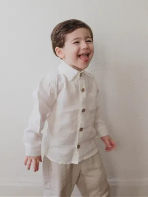 Menulis Boys Linen Shirt | Multiple Colours