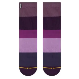 Merge4 Classic Crew Bamboo Sock - Purple Stripe