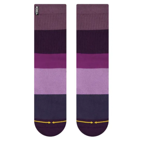 Merge4 Classic Crew Bamboo Sock - Purple Stripe