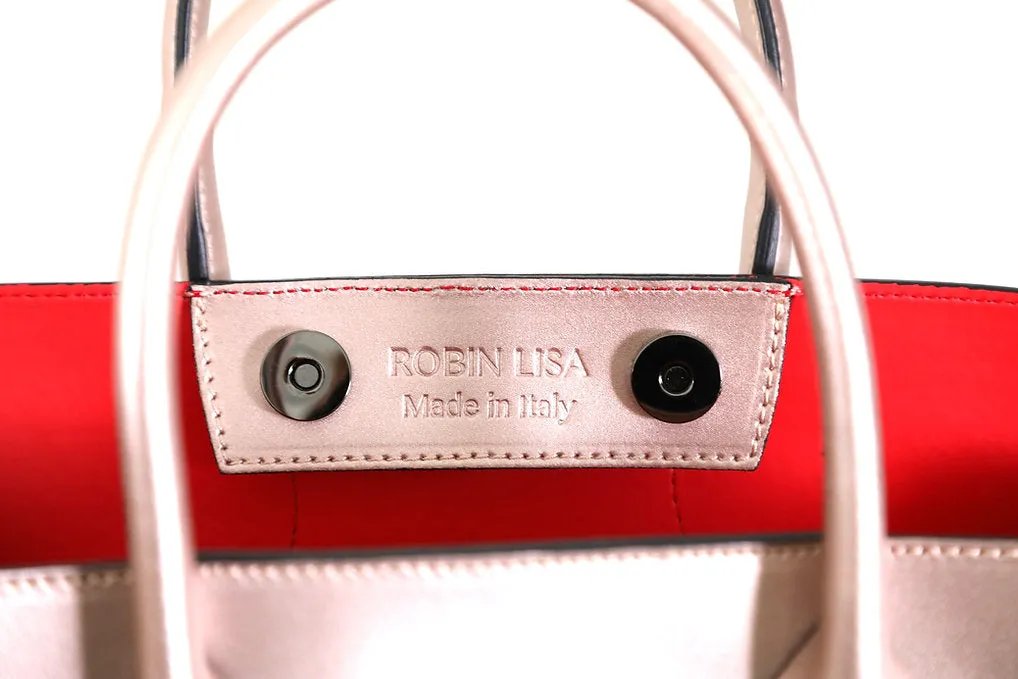 Metallic Rose Madison Tote with keychain