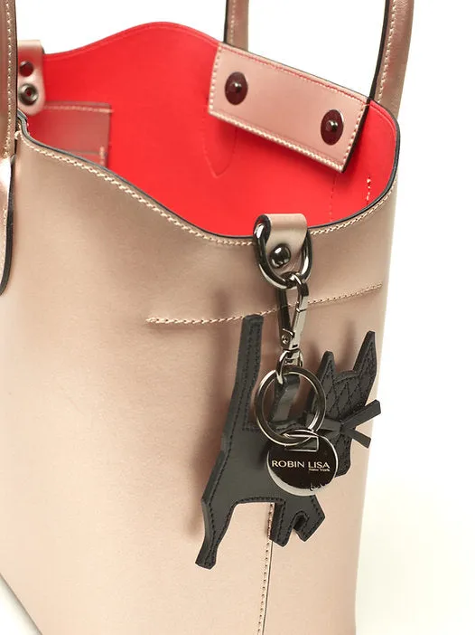 Metallic Rose Madison Tote with keychain