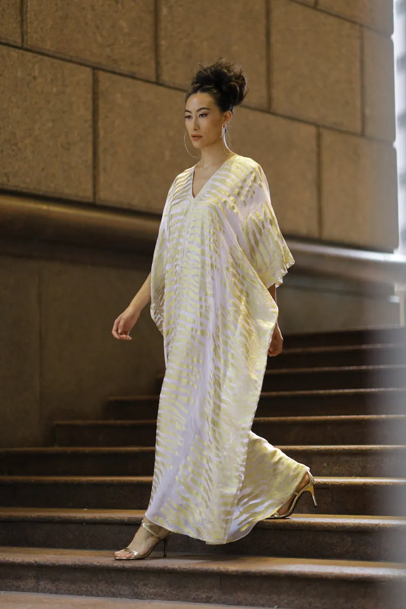 Metallic Tiger Lined Boubou Caftan