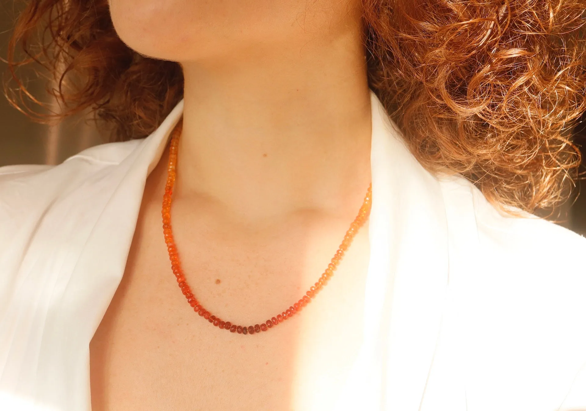 Mexican Fire Opal Necklace