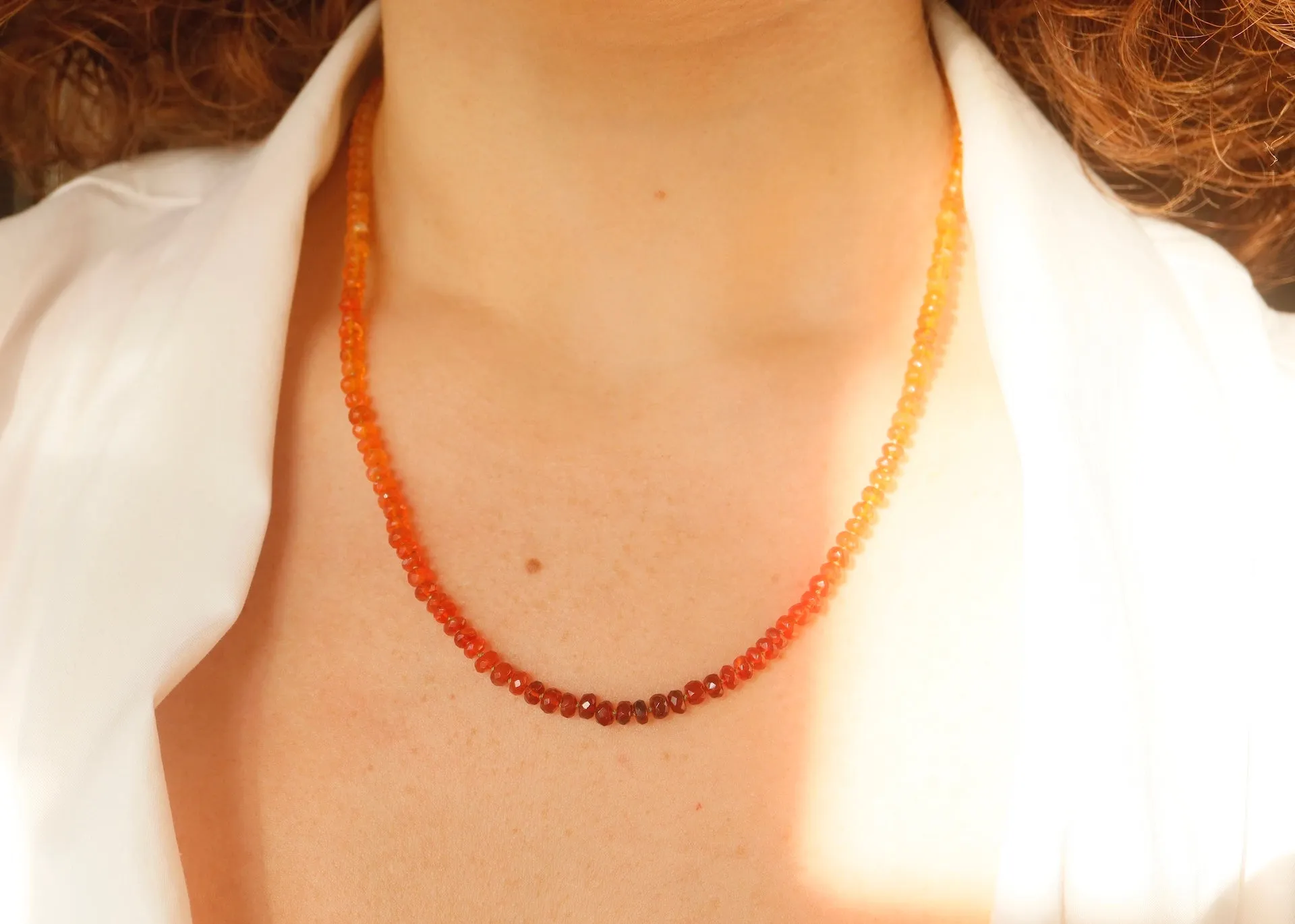 Mexican Fire Opal Necklace