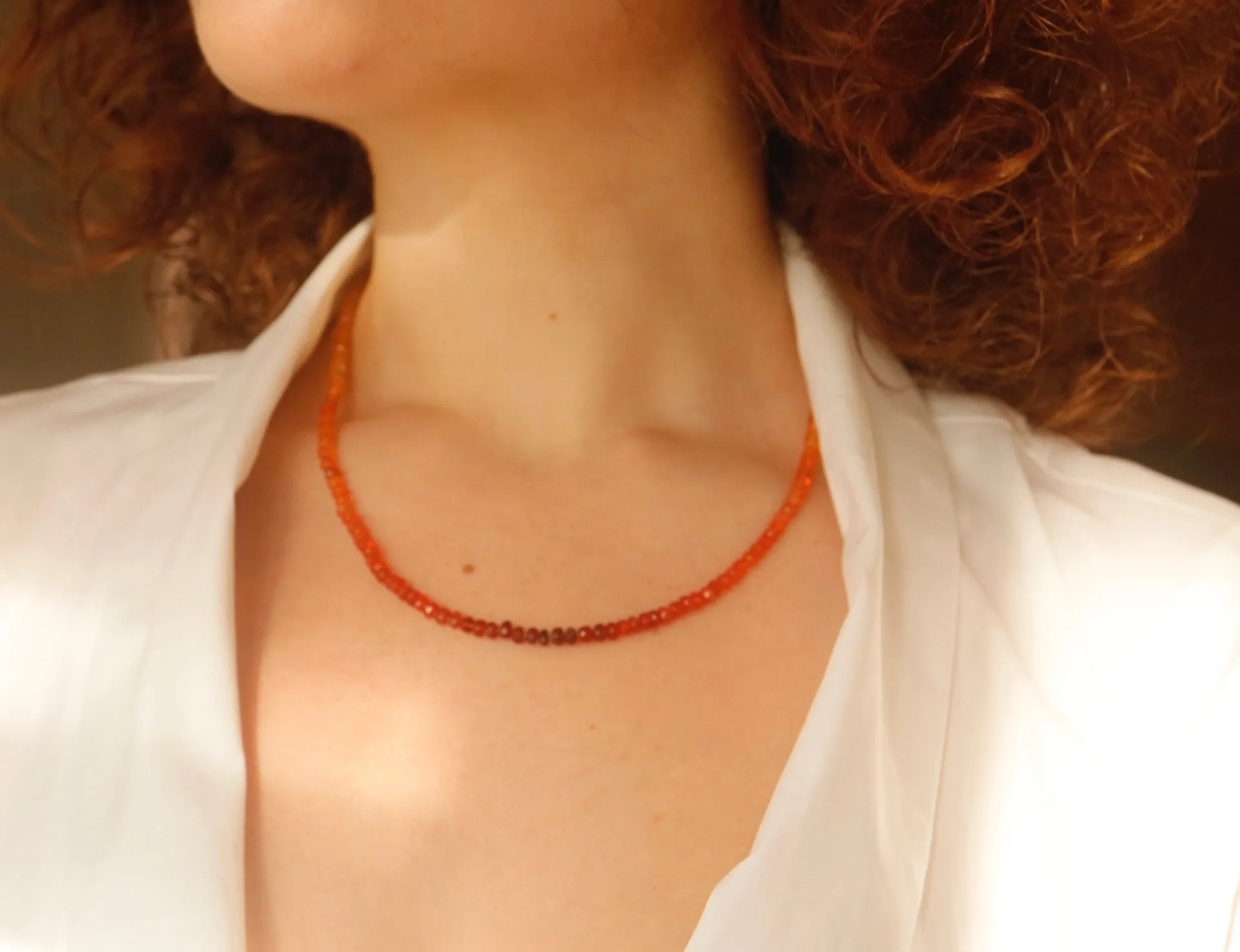 Mexican Fire Opal Necklace