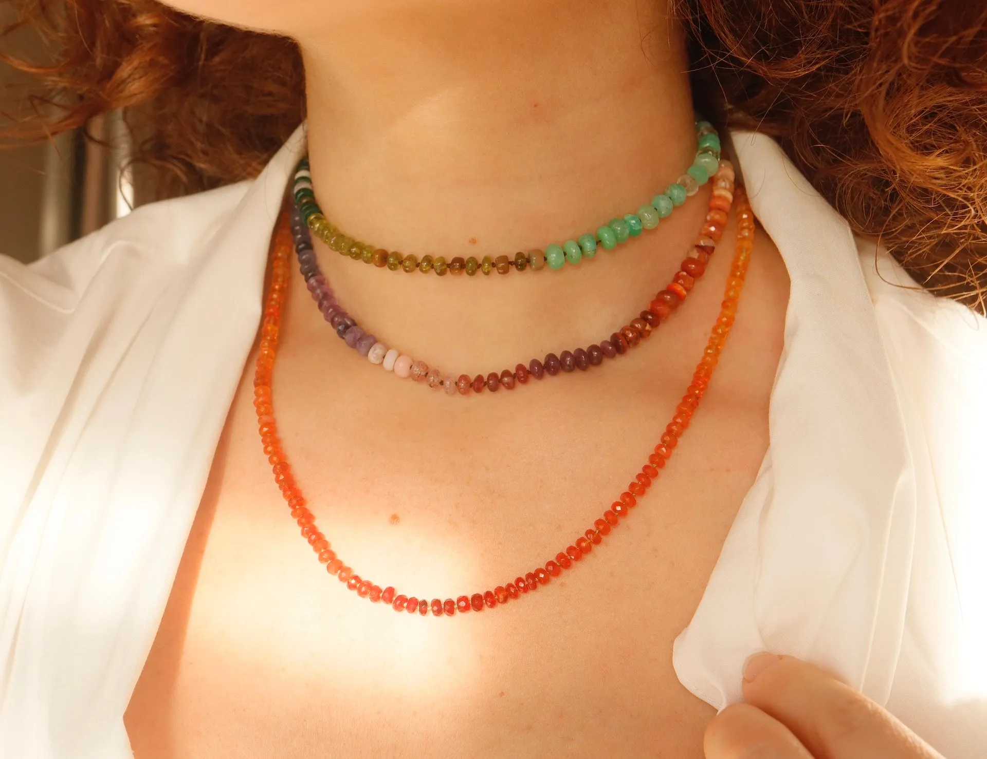 Mexican Fire Opal Necklace