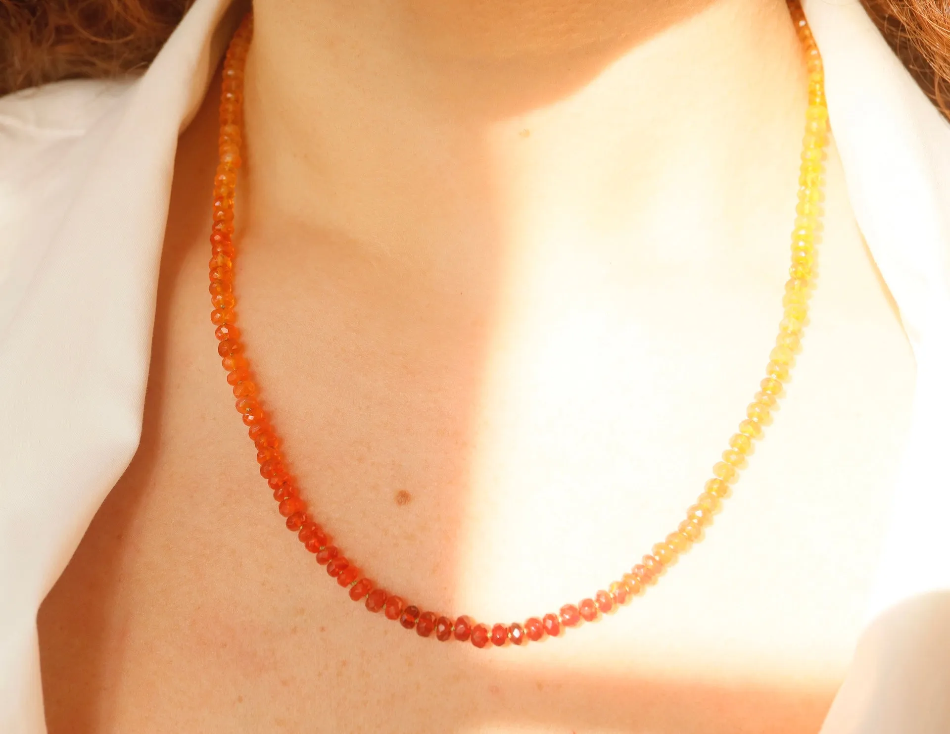Mexican Fire Opal Necklace