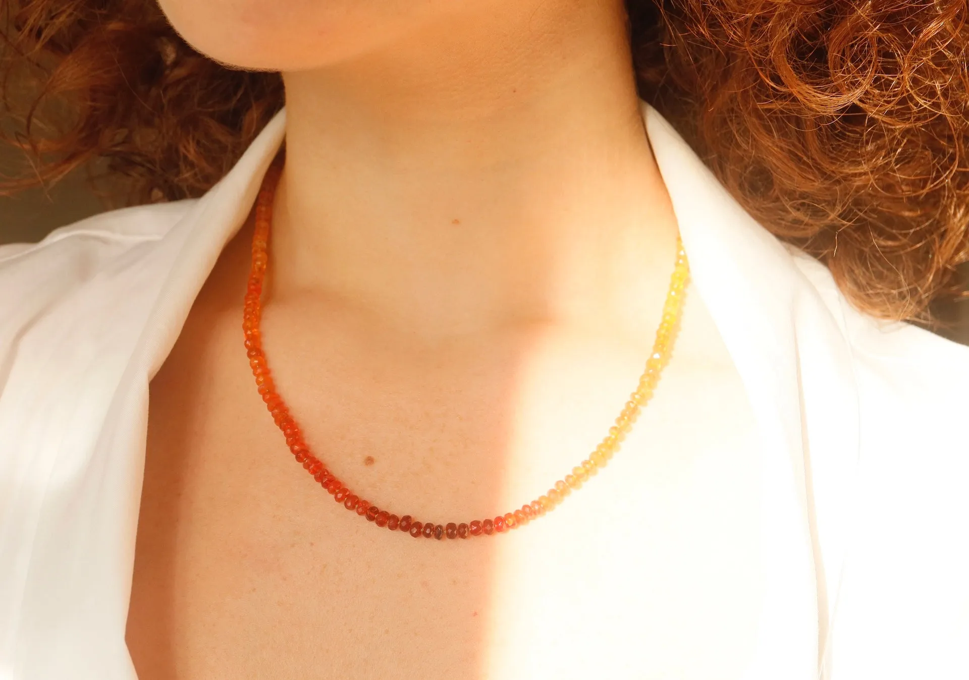 Mexican Fire Opal Necklace