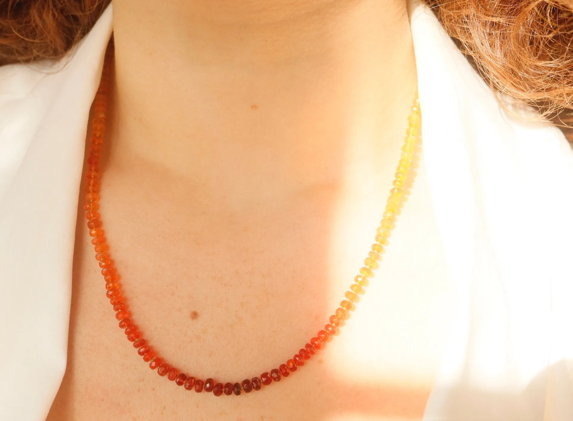 Mexican Fire Opal Necklace