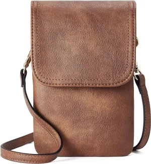 MINGALONDON Women Leather Small Crossbody Bags