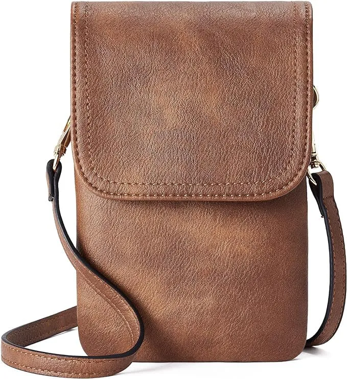 MINGALONDON Women Leather Small Crossbody Bags