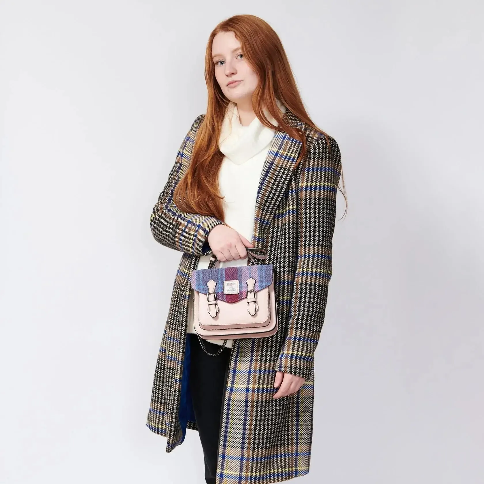 Mini Calton satchel with Harris Tweed®