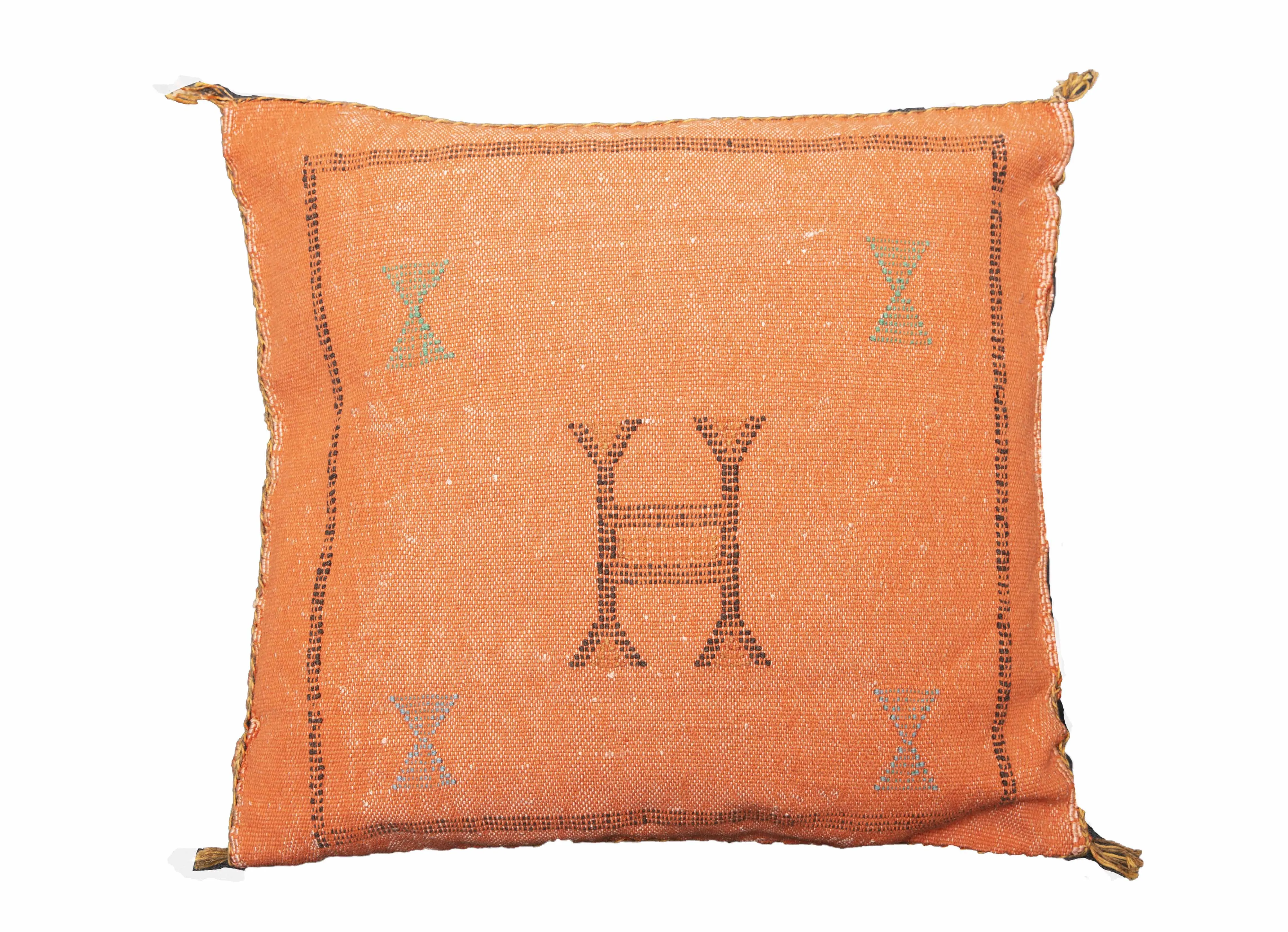 Moroccan Sabra Cactus Silk Throw Pillow Cover