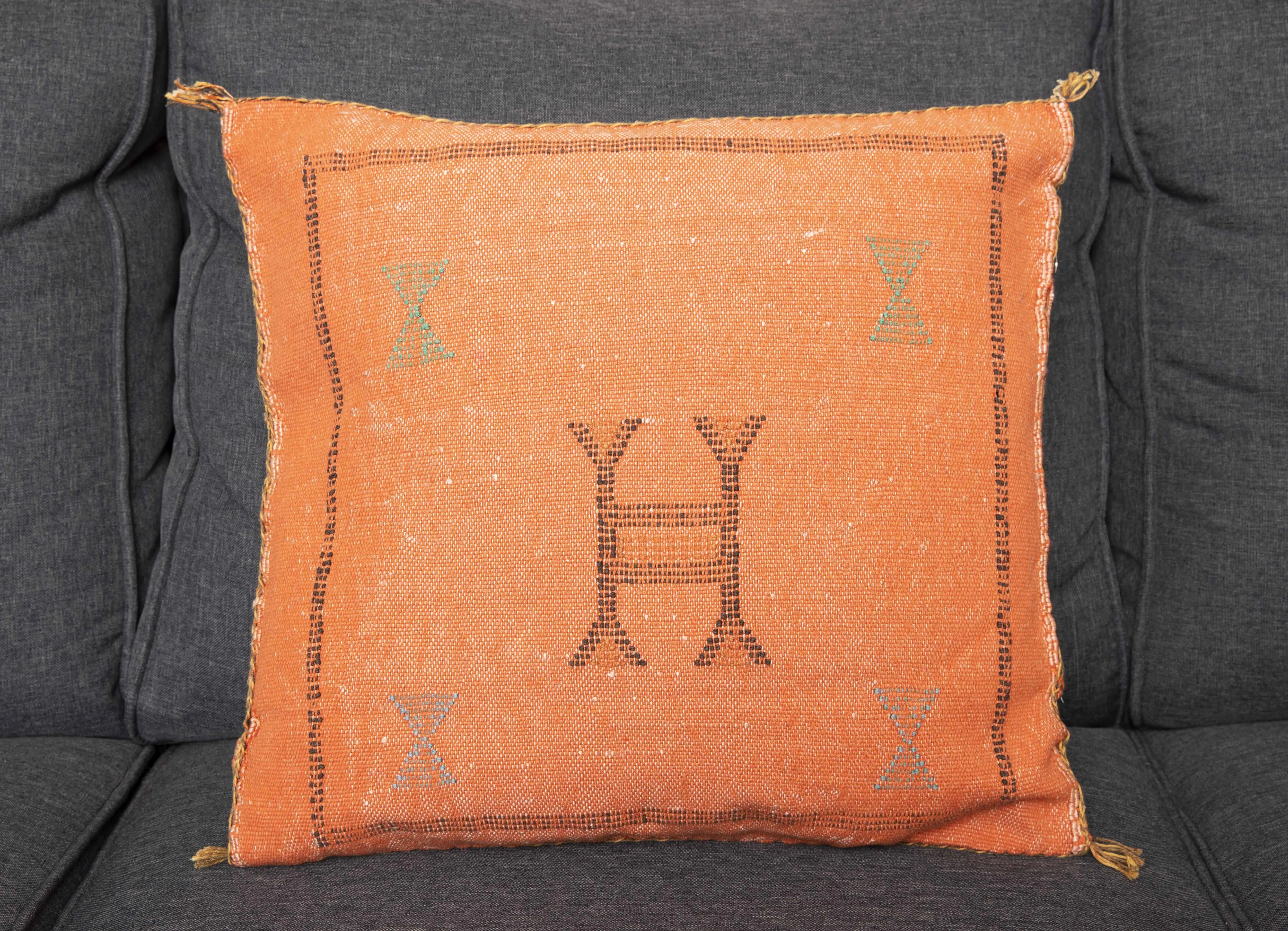 Moroccan Sabra Cactus Silk Throw Pillow Cover