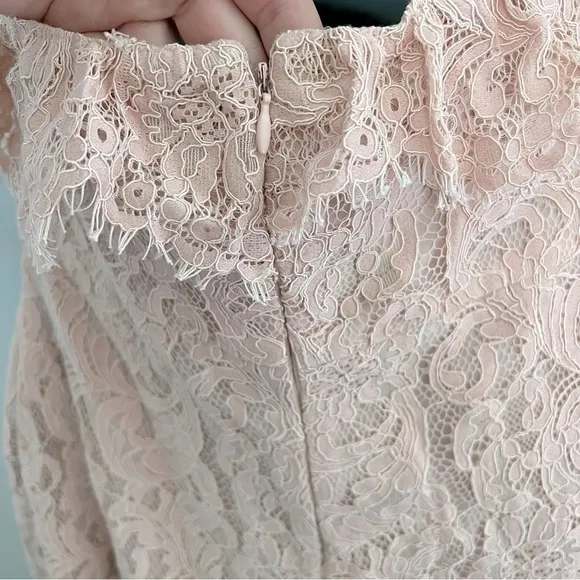 Nanette Lepore Lacey Halter Dress in Blush Pink