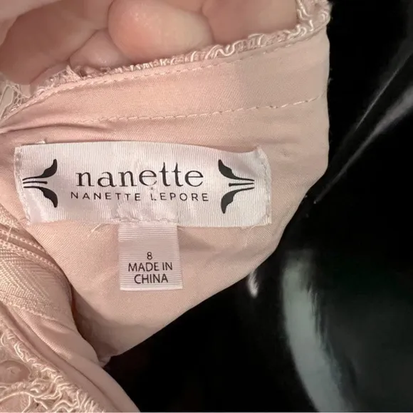 Nanette Lepore Lacey Halter Dress in Blush Pink