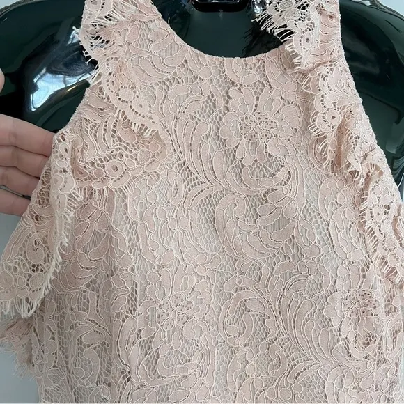 Nanette Lepore Lacey Halter Dress in Blush Pink