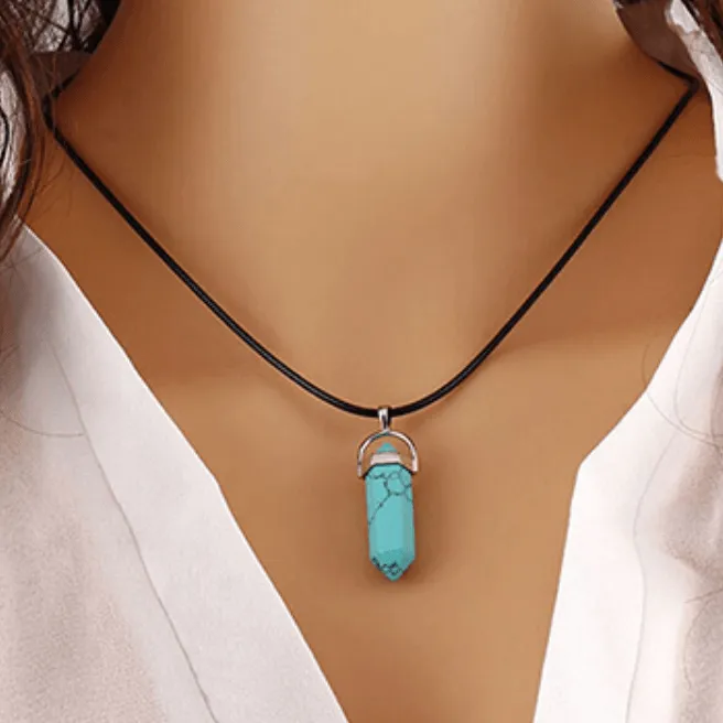 Natural Stone Pendant Necklace
