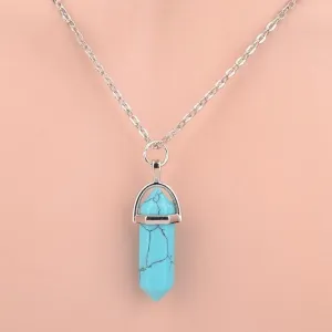 Natural Stone Pendant Necklace