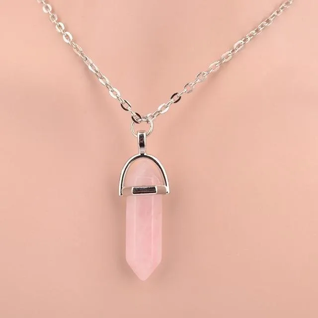 Natural Stone Pendant Necklace
