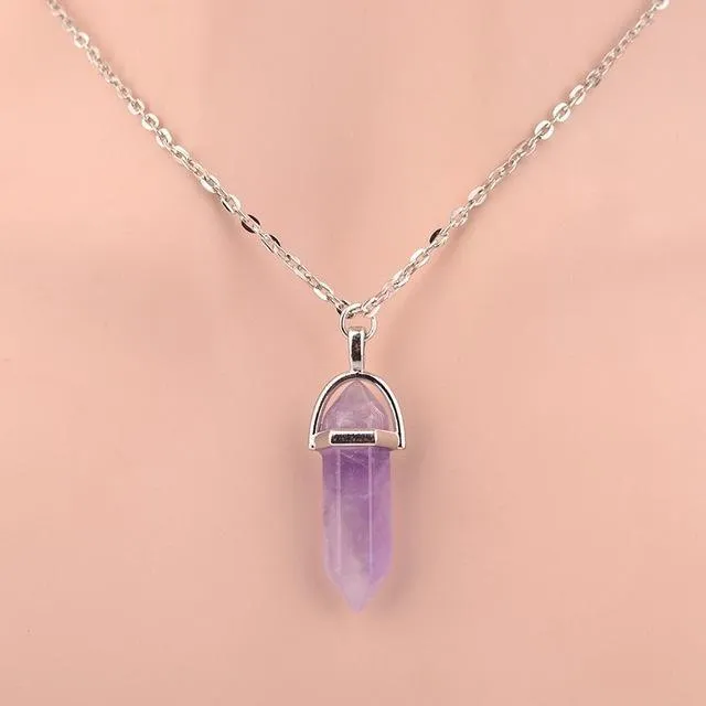 Natural Stone Pendant Necklace