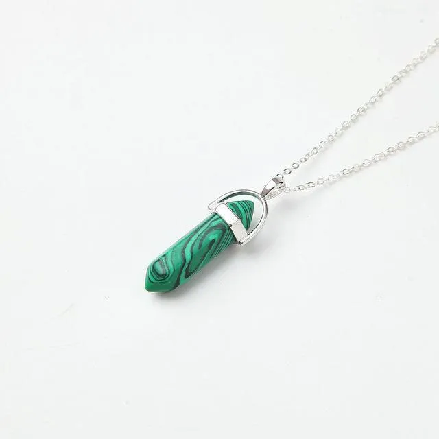 Natural Stone Pendant Necklace