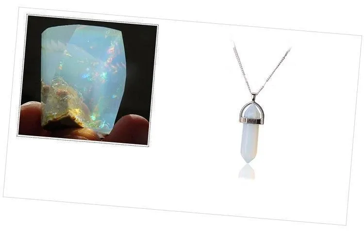 Natural Stone Pendant Necklace
