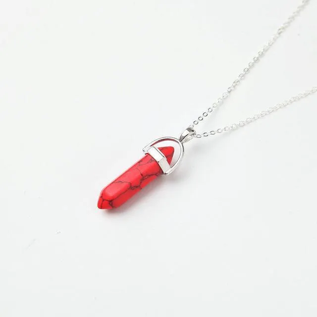 Natural Stone Pendant Necklace