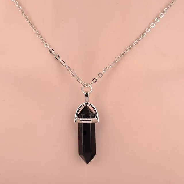 Natural Stone Pendant Necklace