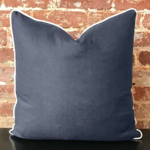 Navy Linen Pillow