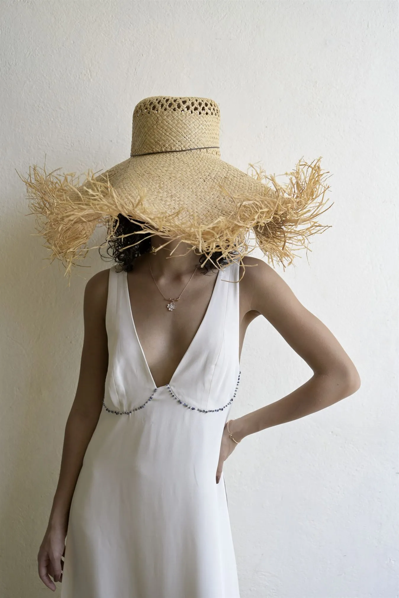 New Season Summer to Fall 2024-Top Singlet Silk Crepe White-WH/CR/070-Suzanne-Fashion Edit Hemji