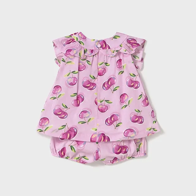 NEW SS25 Mayoral Girls Shorts Set 1238 Mauve/18