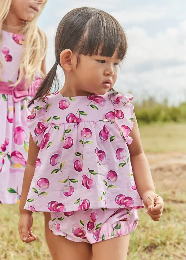 NEW SS25 Mayoral Girls Shorts Set 1238 Mauve/18