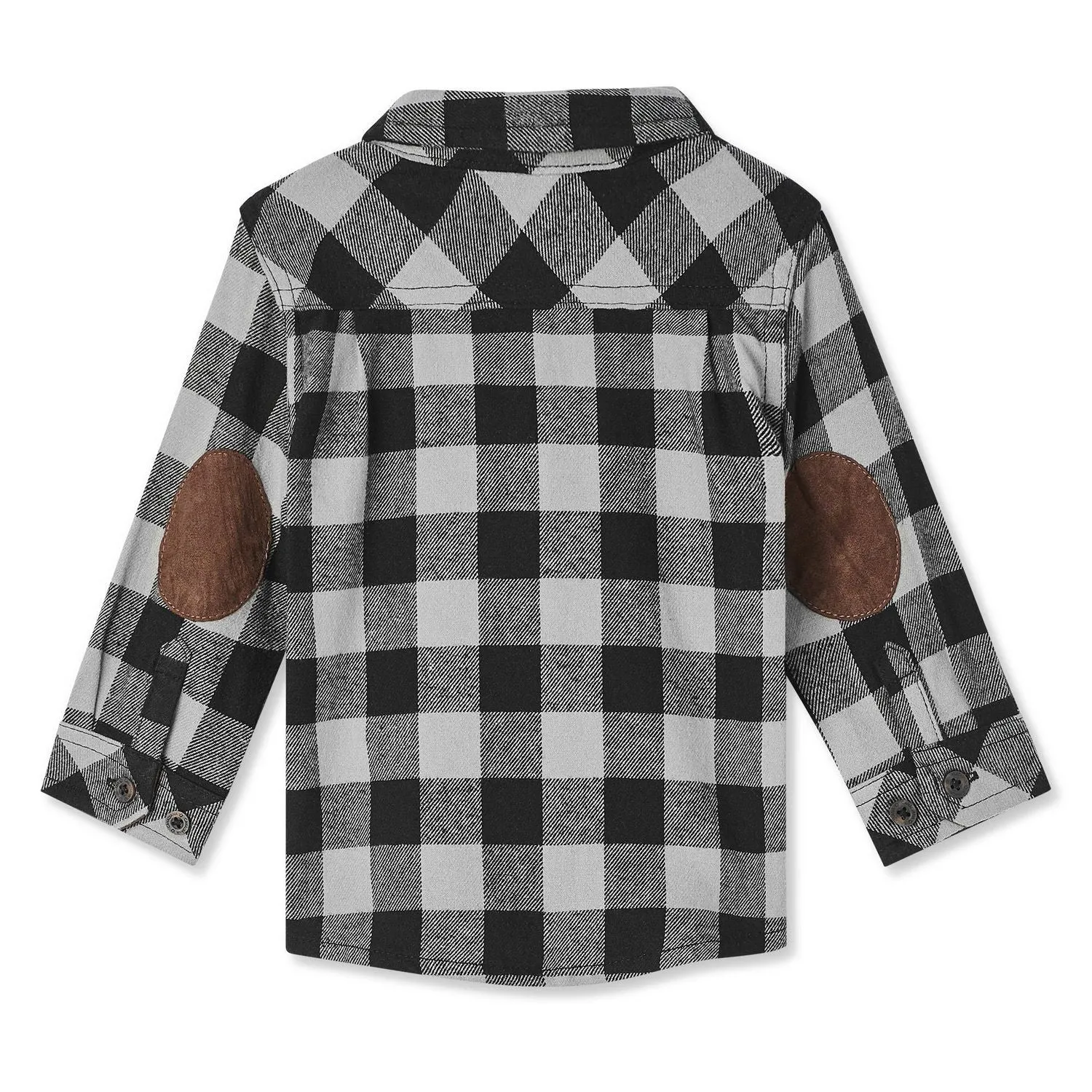 New with tags! Canadiana Baby Boys' Flannel Shirt with Contrast elbow patches, Sz 18-24 Months!