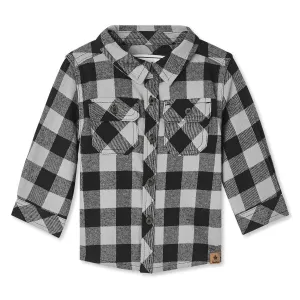 New with tags! Canadiana Baby Boys' Flannel Shirt with Contrast elbow patches, Sz 18-24 Months!