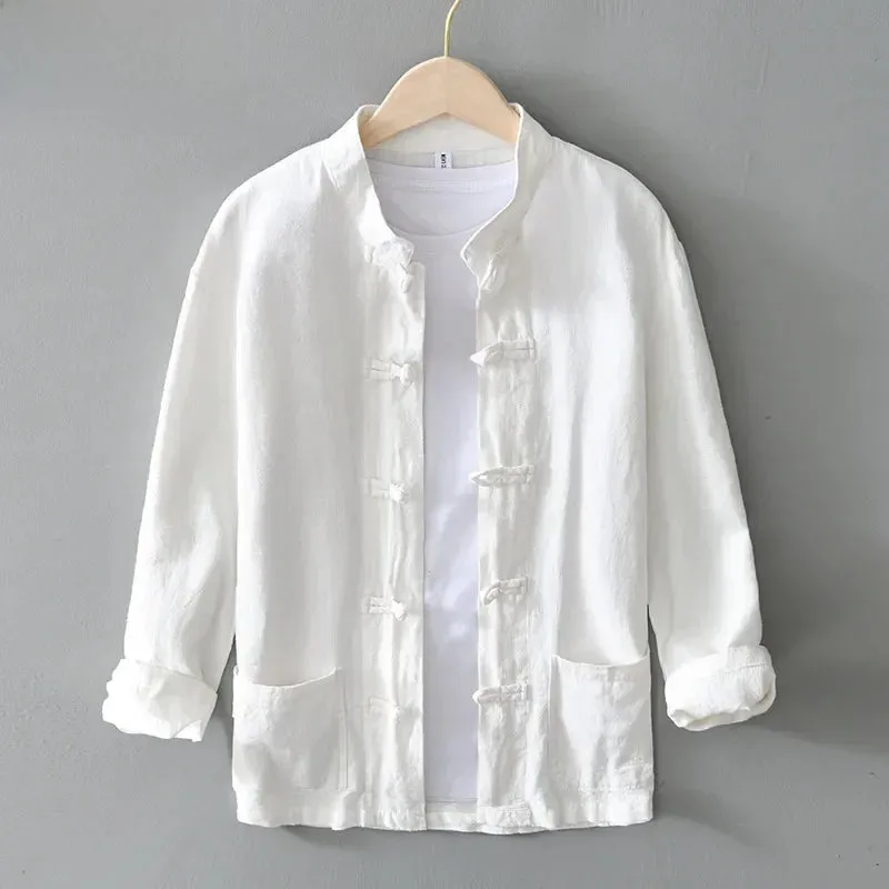 Nippon Cotton-Linen Mandarin Shirt