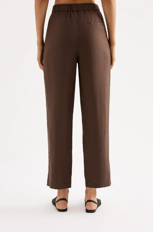 Nude Lucy Ingrid Linen Pant - Clove