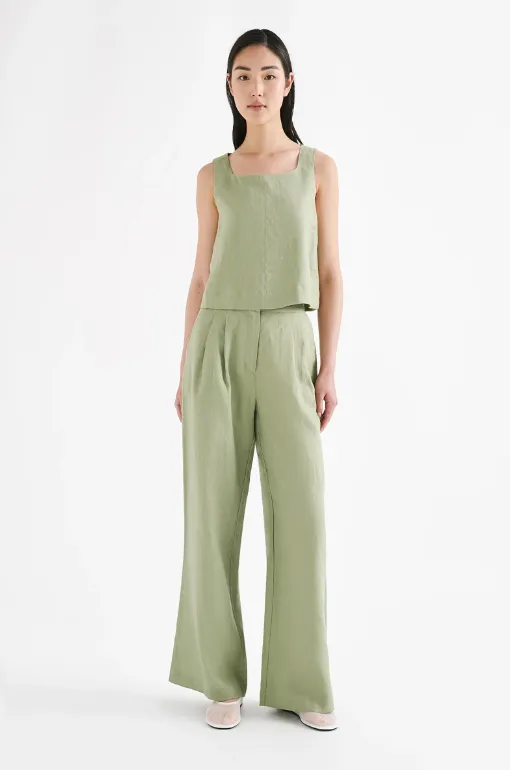 Nude Lucy Thilda Lilen Pant - Sage