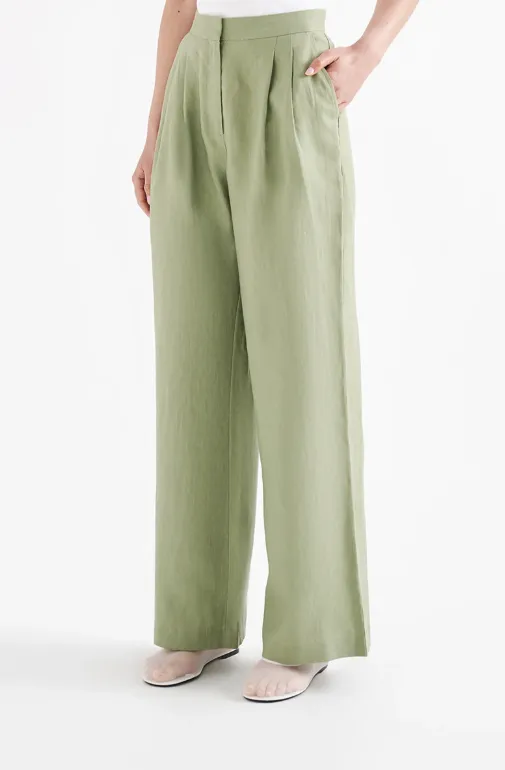 Nude Lucy Thilda Lilen Pant - Sage