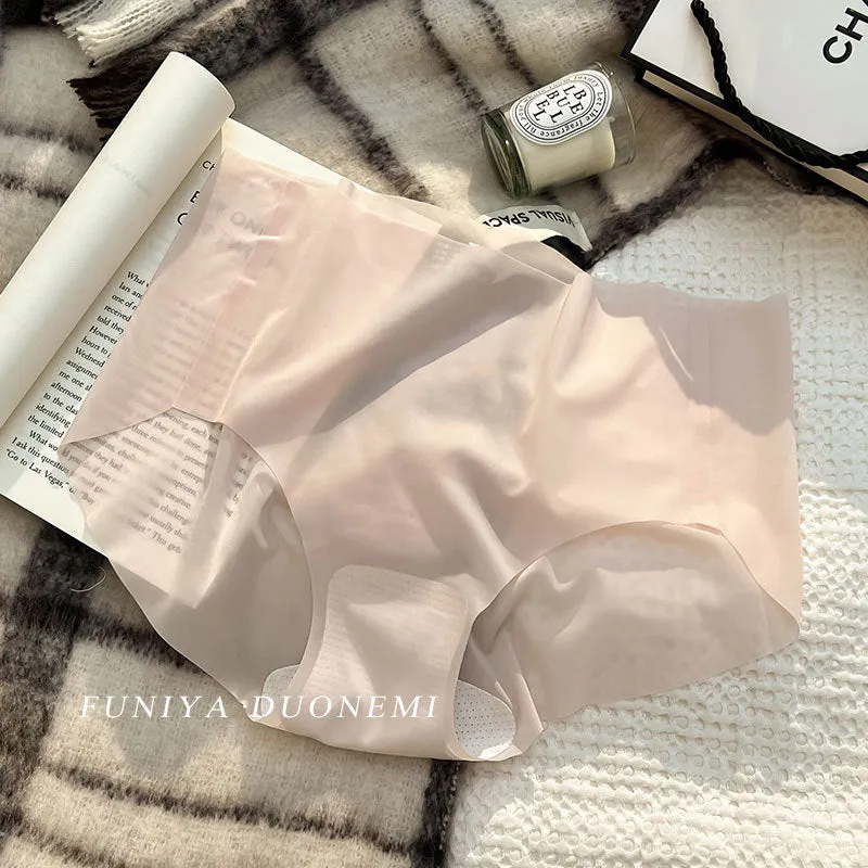 Nude Mask Ice Silk Sheer Thin Seamless One Piece Panties