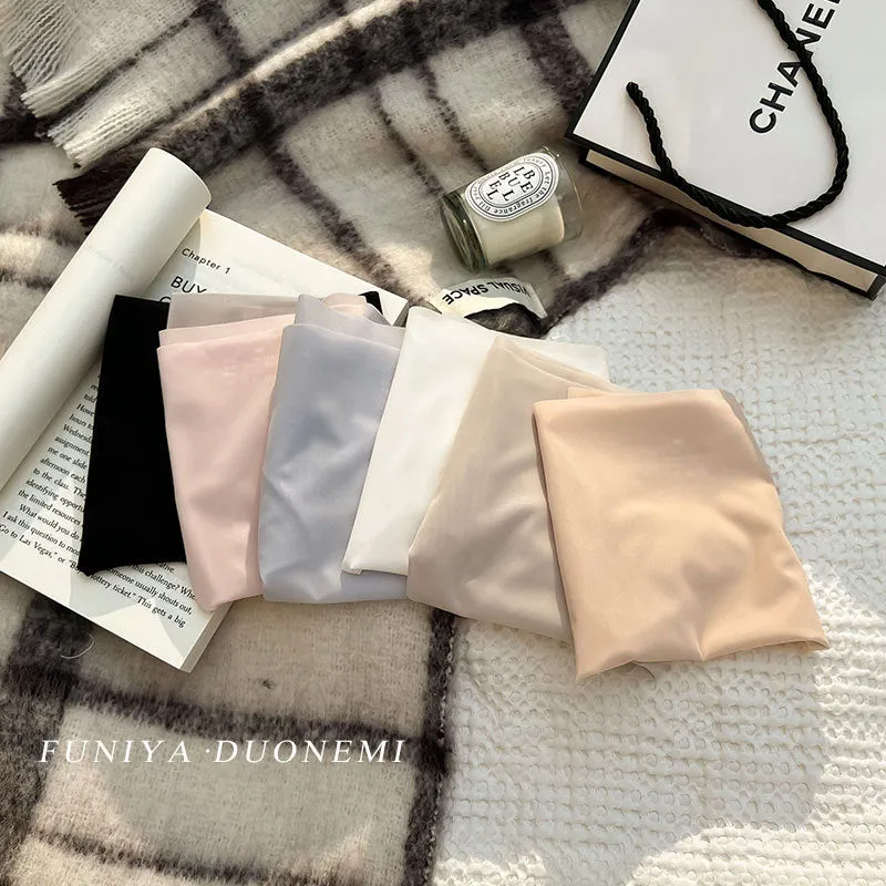 Nude Mask Ice Silk Sheer Thin Seamless One Piece Panties
