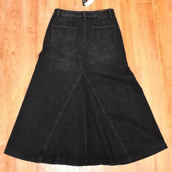 NWT Banana Republic Center Split Classic Denim Maxi Skirt Sz 4